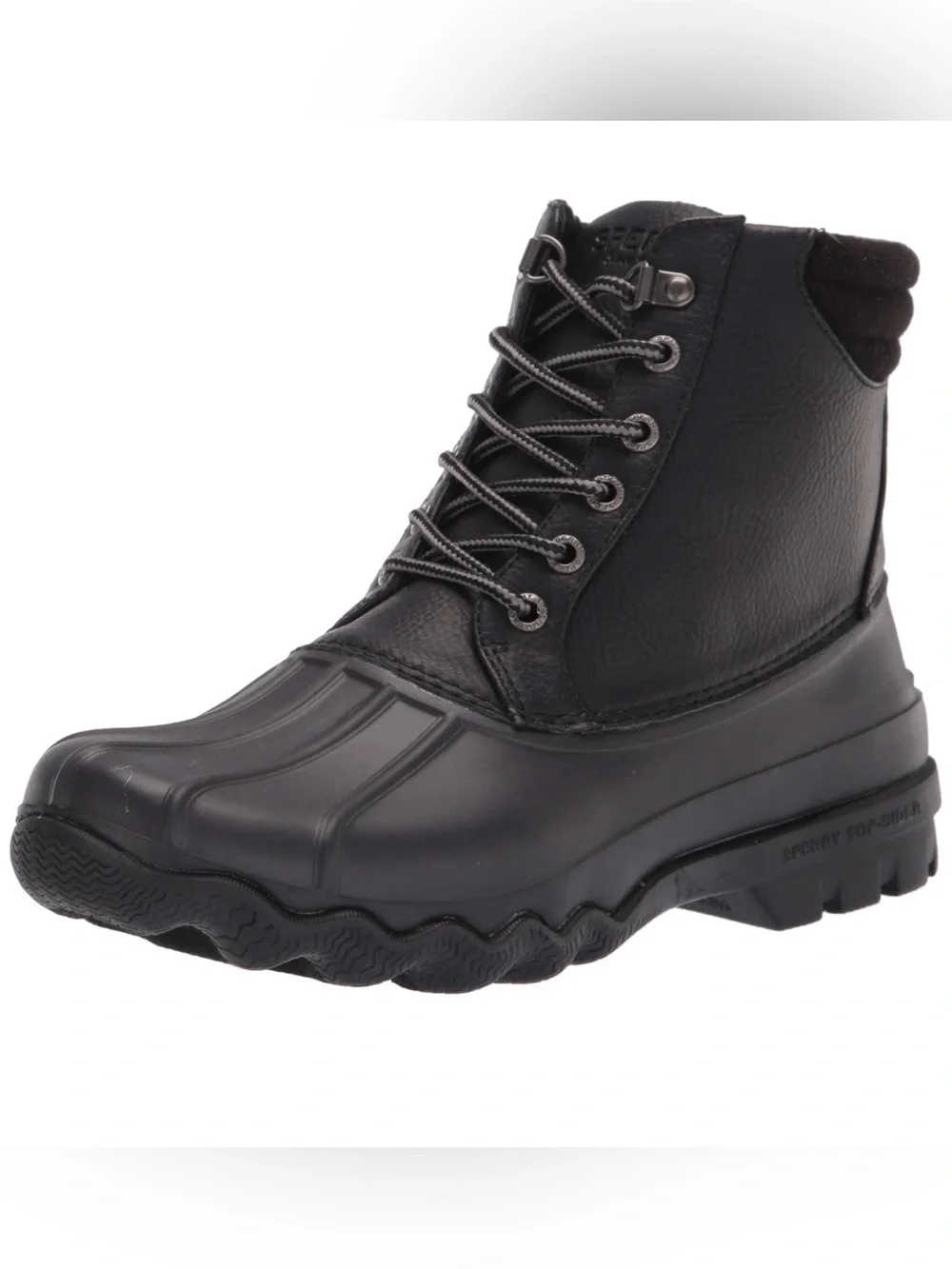 Men's Sperry Top Sider Avenue Duck Boot Black Size 10 NEW